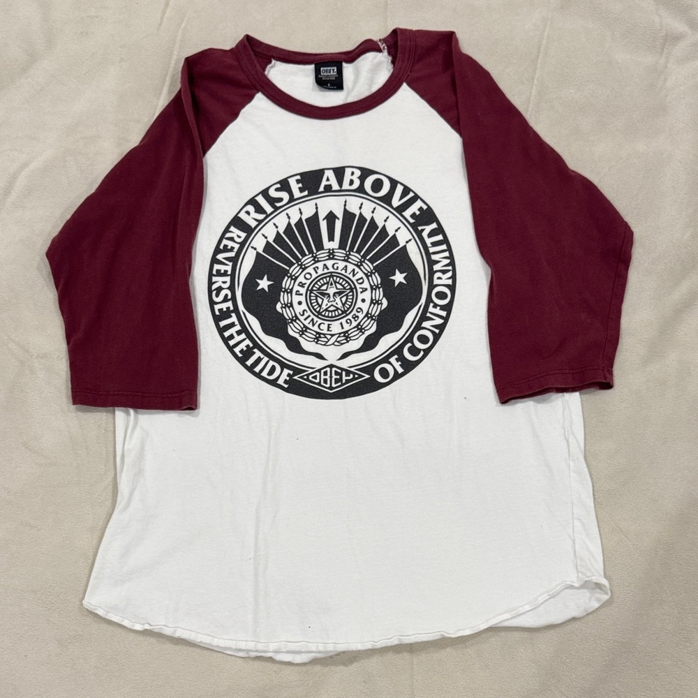 Women’s Obey Baseball Style Graphic T-Shirt